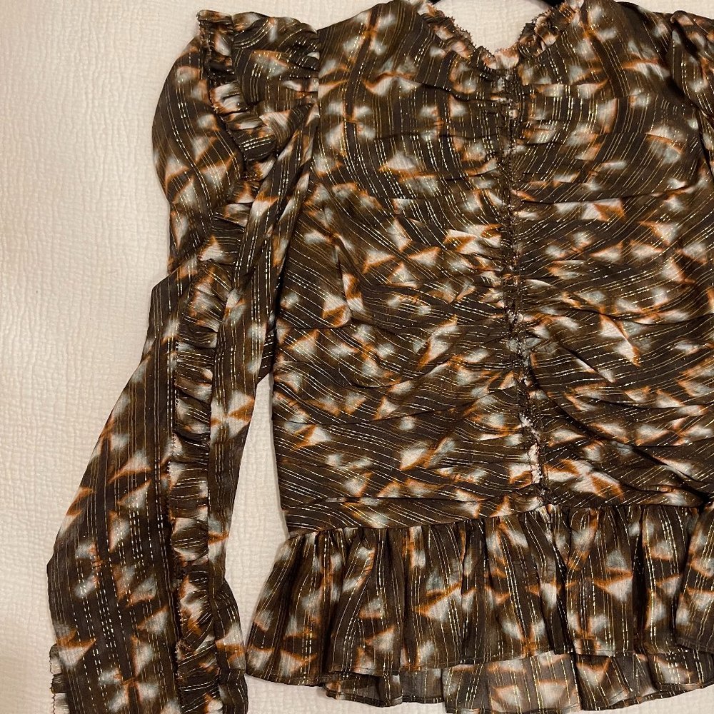 NWOT Ulla Johnson // Silk Animal Print Blouse